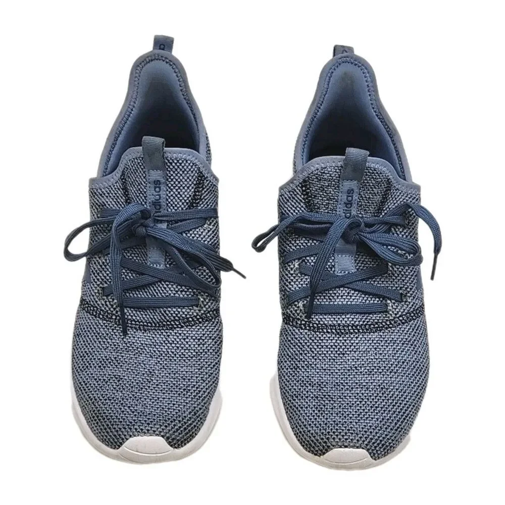 Adidas Cloudfoam Pure Sneaker Blue Running Shoe Slip-On Womens Size 10 B43628